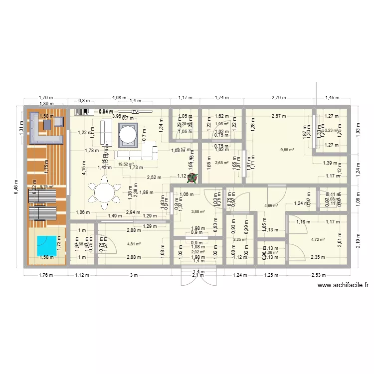 maison d'habitation. Plan de maison d'habitation. Plan de