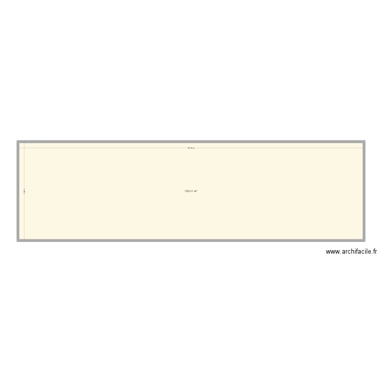 1211. Plan de 1 pièce et 103 m2