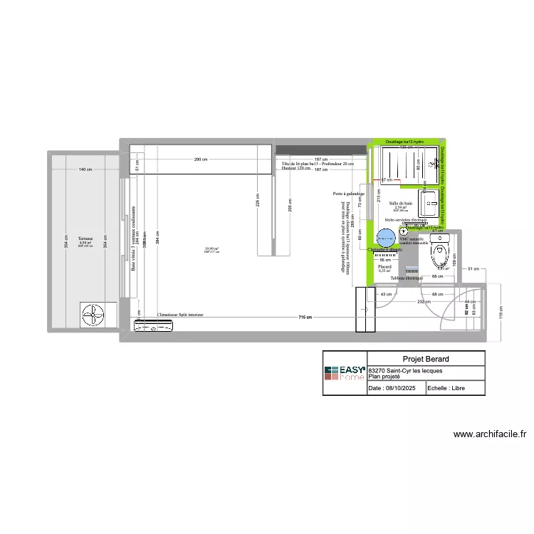 Projet Berard projeté. Plan de Projet Berard projeté. Plan de