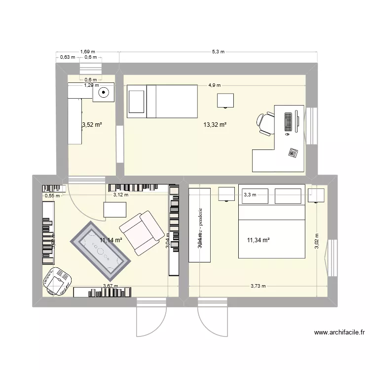 PIECE A CONSTRUIRE 2 OK. Plan de 