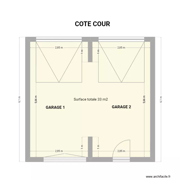 GARAGE RDC. Plan de 