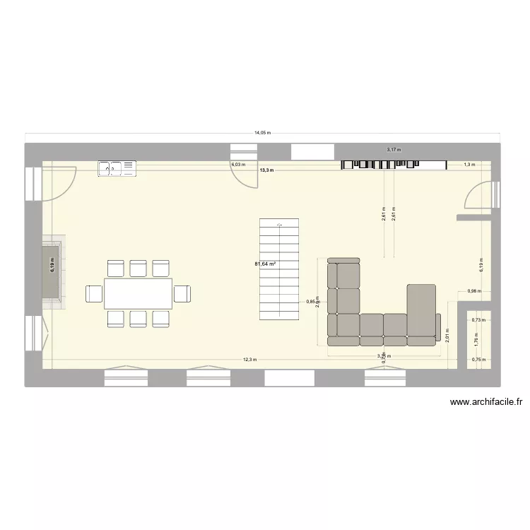 MANZAC. Plan de 1 et 82 m² MANZAC. Plan de 1 et 82 m²