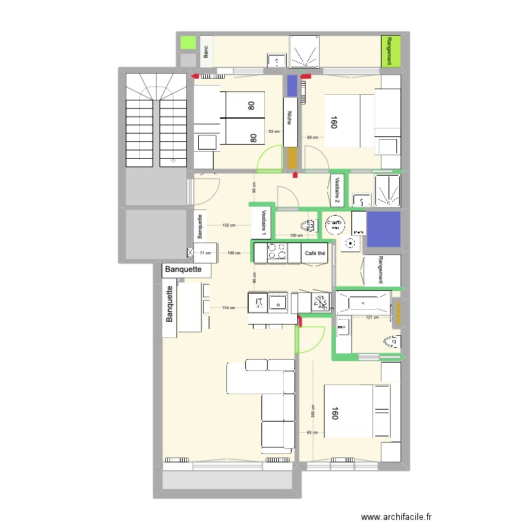 Meerlaan Adé 3. Plan de 18 pièces et 92 m2