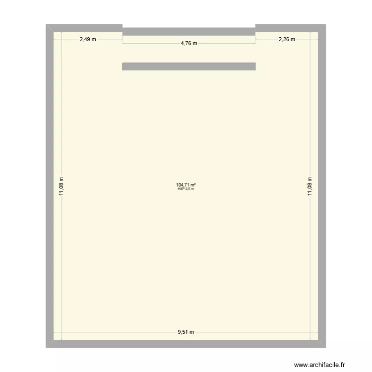 &uml;Plan des locaux. Plan de 5  et 97 m²