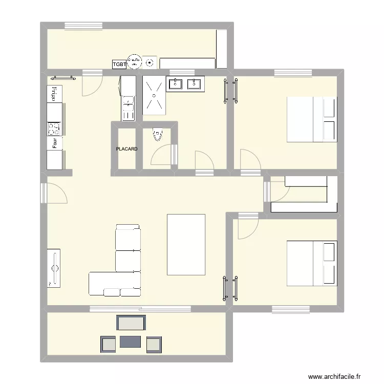 Appartement la Seyne. Plan de 