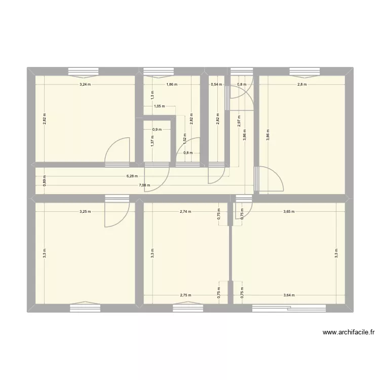 Maison AVANT travaux. Plan de 8 et 67 m² Maison AVANT travaux. Plan de 8 et 67 m²