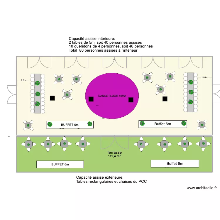 PCC2. Plan de 2  et 360 m²