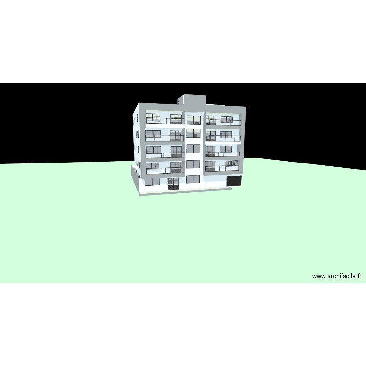 PROJET R+4 asc4 400sqm. Plan de 63 pièces et 1770 m2