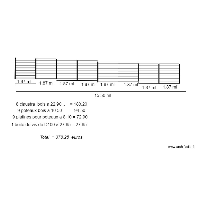cloture  15et16. Plan de 0 pièce et 0 m2