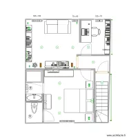 Chambre & salon 3 fenetres