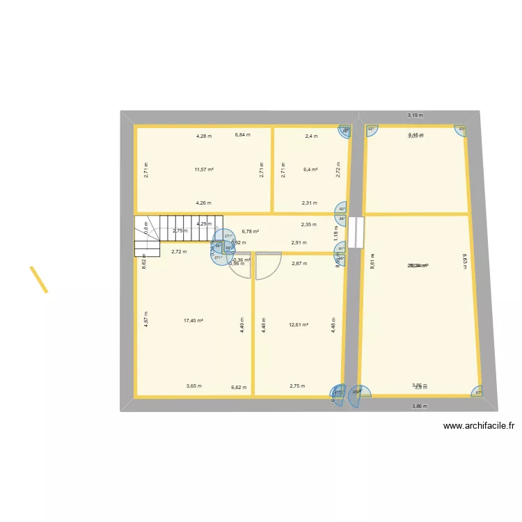 Mag1965 etage. Plan de 8 et 172 m² Mag1965 etage. Plan de 8 et 172 m²