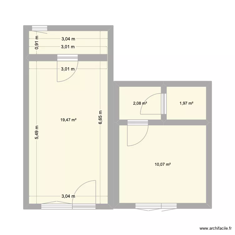 PLAN FACADE. Plan de 4 et 34 m² PLAN FACADE. Plan de 4 et 34 m²