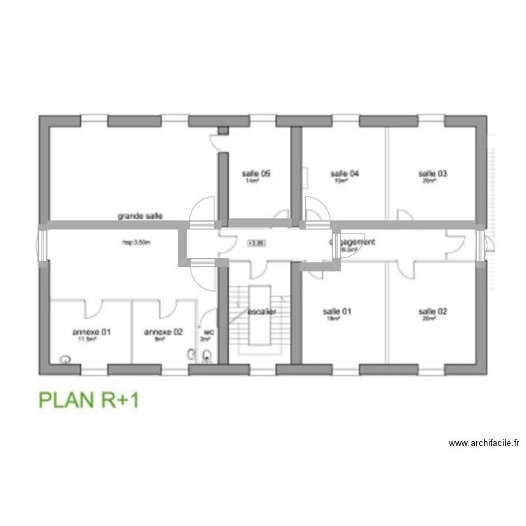 SM R+1. Plan de 0 pièce et 0 m2