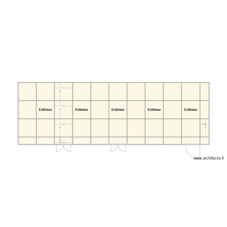 terrasse. Plan de 44 pièces et 36 m2