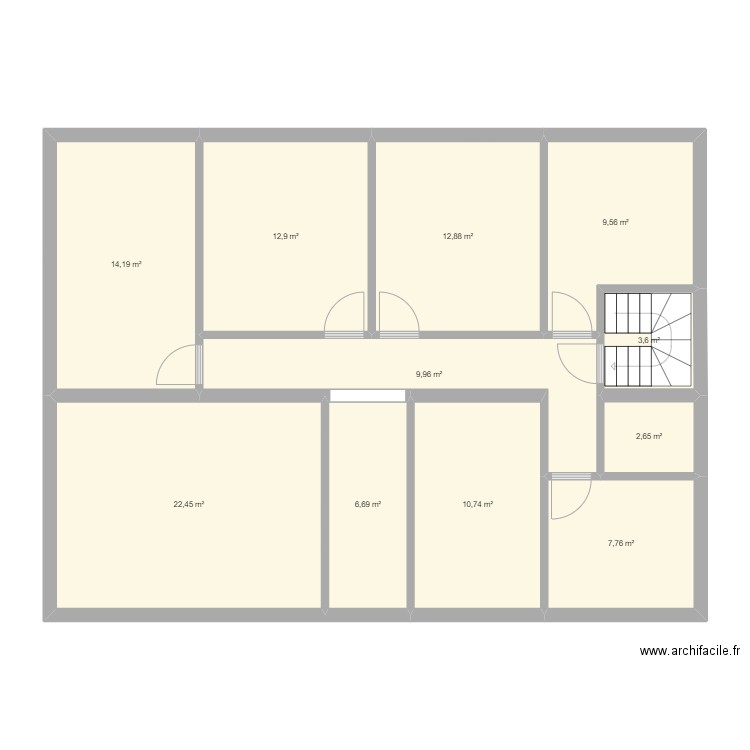 Maison puygouzon HA. Plan de 11 pièces et 113 m2