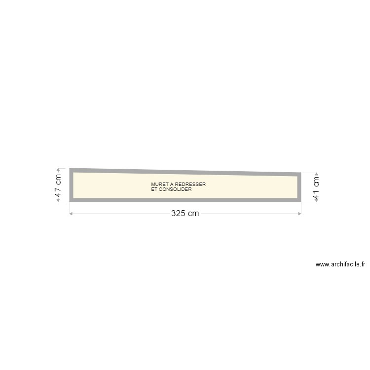 MURET. Plan de 1 pièce et 1 m2