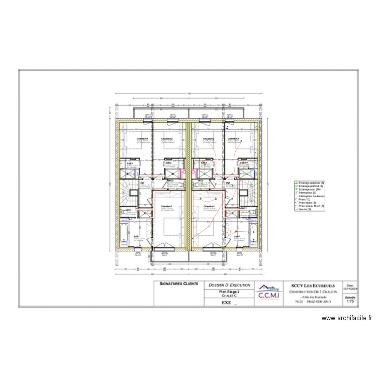 etage chalet c. Plan de 0 pièce et 0 m2