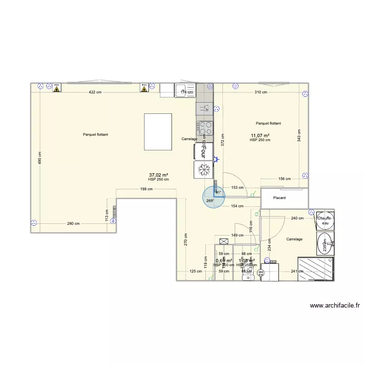 Appart Julien - Post travaux. Plan de Appart Julien - Post travaux. Plan de