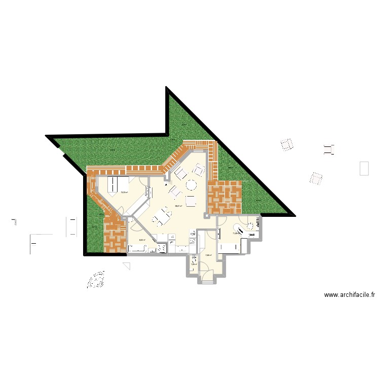 Renaudie précis v3. Plan de 7 pièces et 77 m2