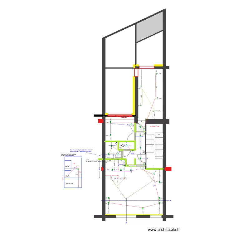 BAUCQ 77 2e étage Luminaires Plafond. Plan de 8 et 62 m² BAUCQ 77 2e étage Luminaires Plafond. Plan de 8 et 62 m²