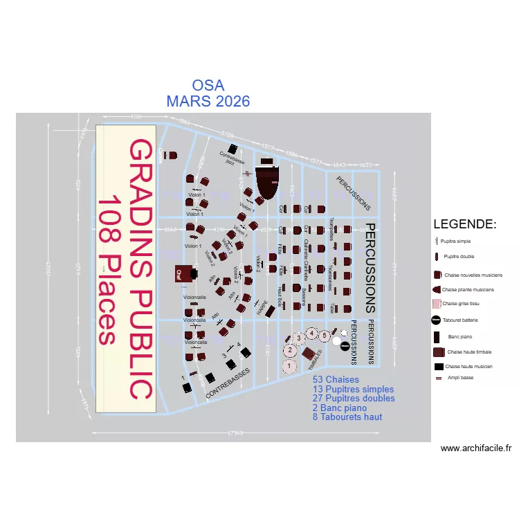 Plateau Symphonique Mars 2026. Plan de 