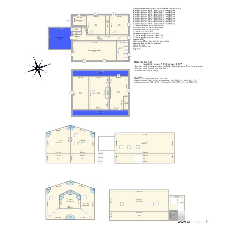 kchichar. Plan de 29 pièces et 452 m2