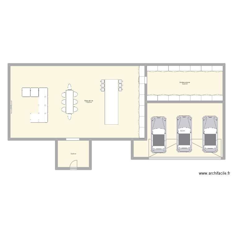 Villa 1. Plan de 4 pièces et 215 m2