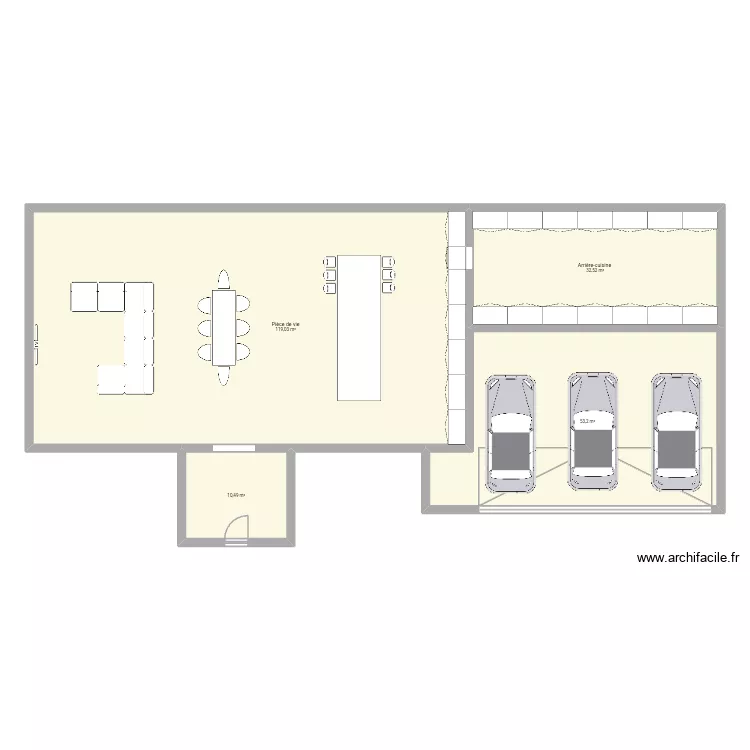 Villa 1. Plan de 4  et 215 m²