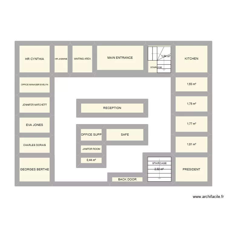 Main Office 1st floor. Plan de 