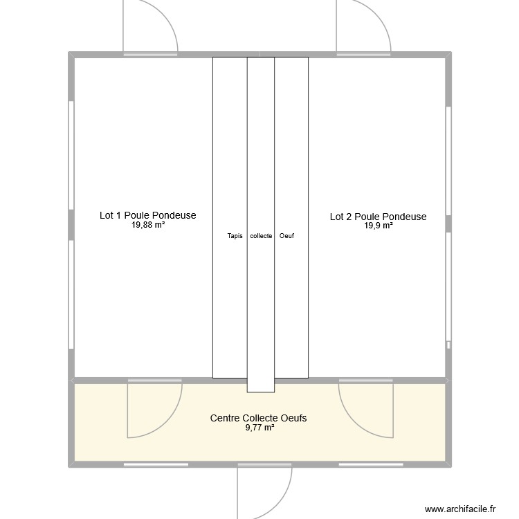 plan batiment pondeuse. Plan de 0 pièce et 0 m2