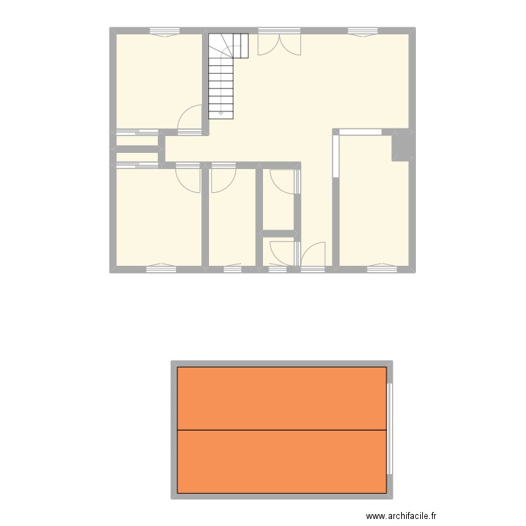 RIVOALLAN - HEUDREVILLE. Plan de 17 pièces et 210 m2