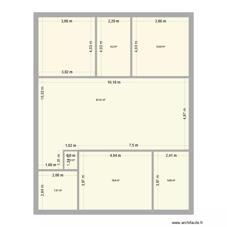 plan 2. Plan de 7 et 130 m² plan 2. Plan de 7 et 130 m²