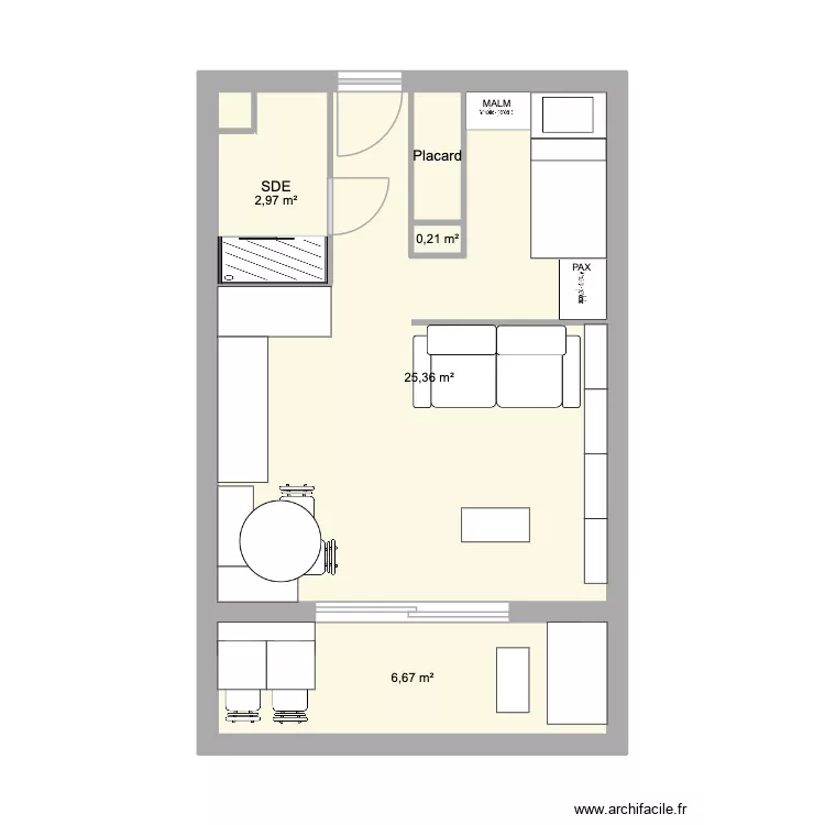 La Toussuire 2. Plan de 6 et 36 m² La Toussuire 2. Plan de 6 et 36 m²