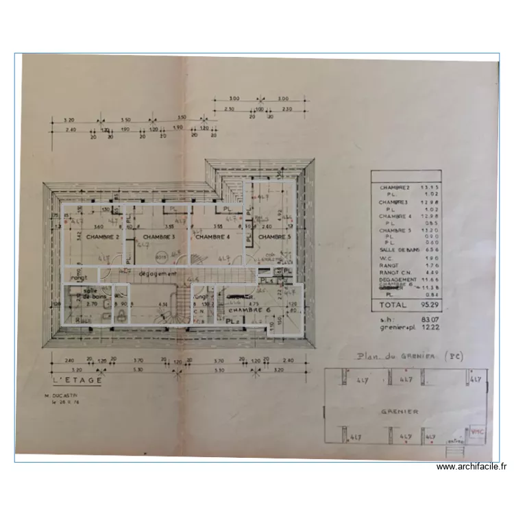 La Coulée combles v1. Plan de La Coulée combles v1. Plan de