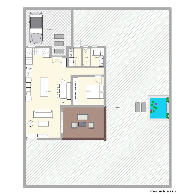 Margot House proposition 2. Plan de 8 pièces et 327 m2