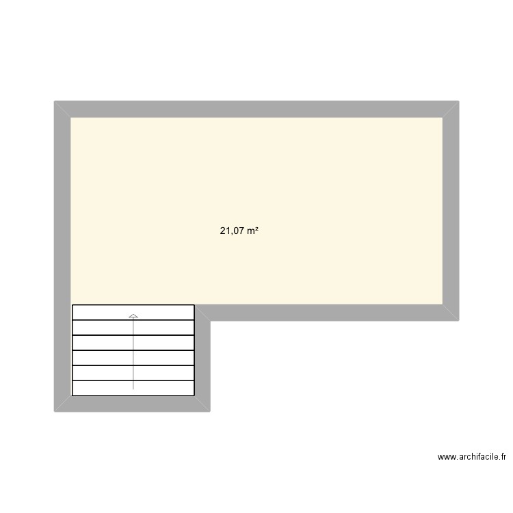 Piscine. Plan de 1 pièce et 21 m2