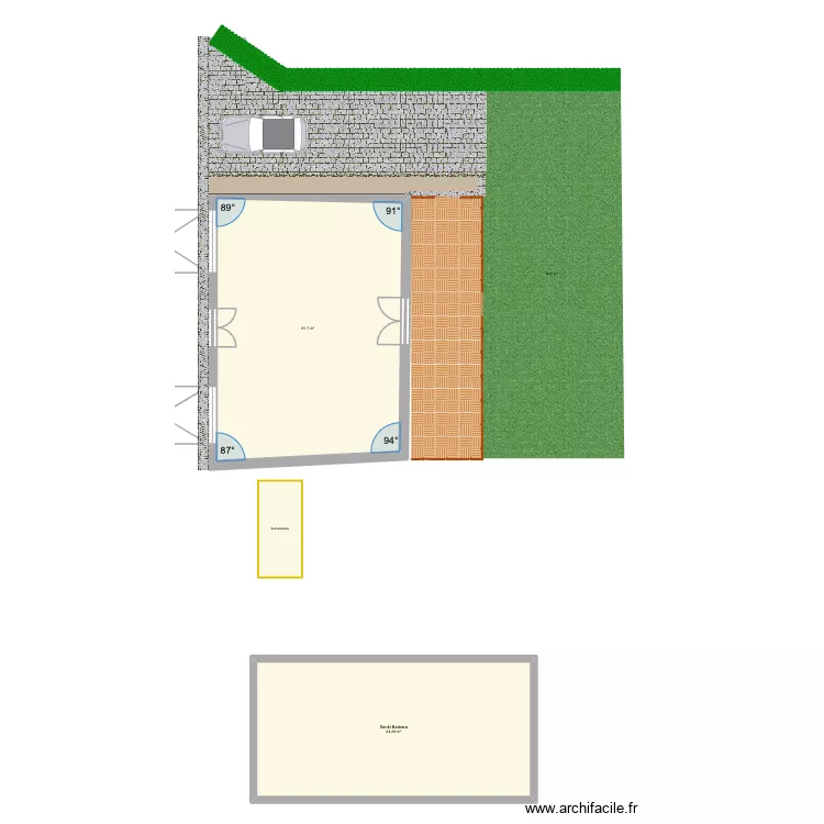 Scheune Hauptstr. 24 54636 Schleid - Außenanlage. Plan de 3 et 228 m² Scheune Hauptstr. 24 54636 Schleid - Außenanlage. Plan de 3 et 228 m²