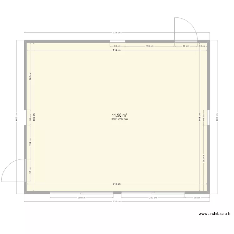 Espace VIP 45m&sup2;. Plan de 