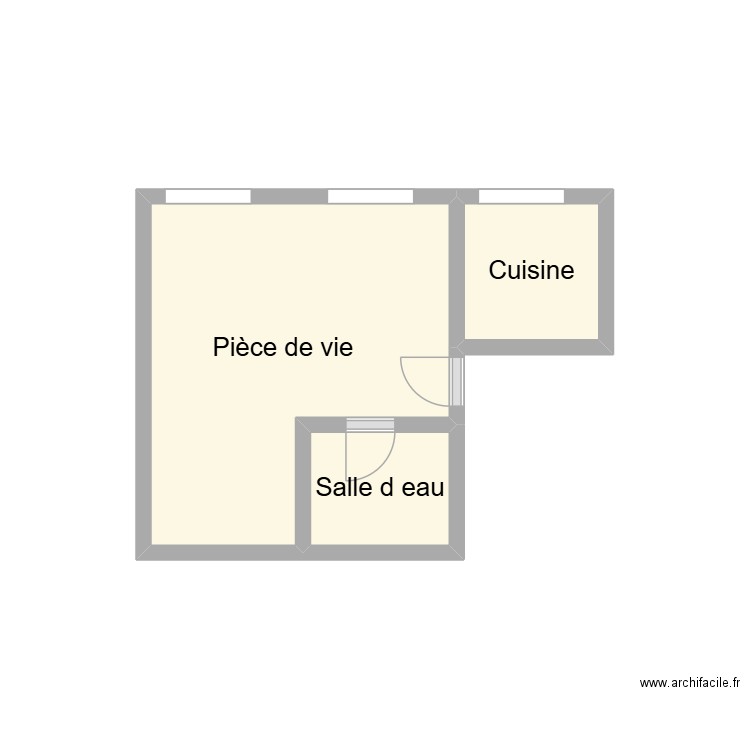 2512 ST MICH R+1 G. Plan de 3 pièces et 6 m2