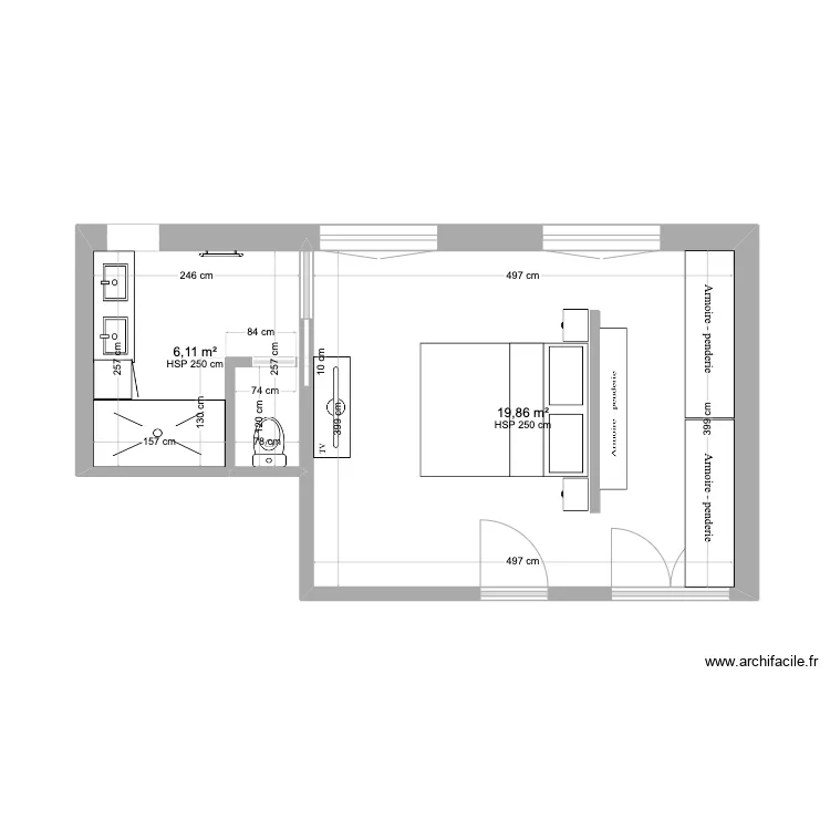 CHAMBRE. Plan de 