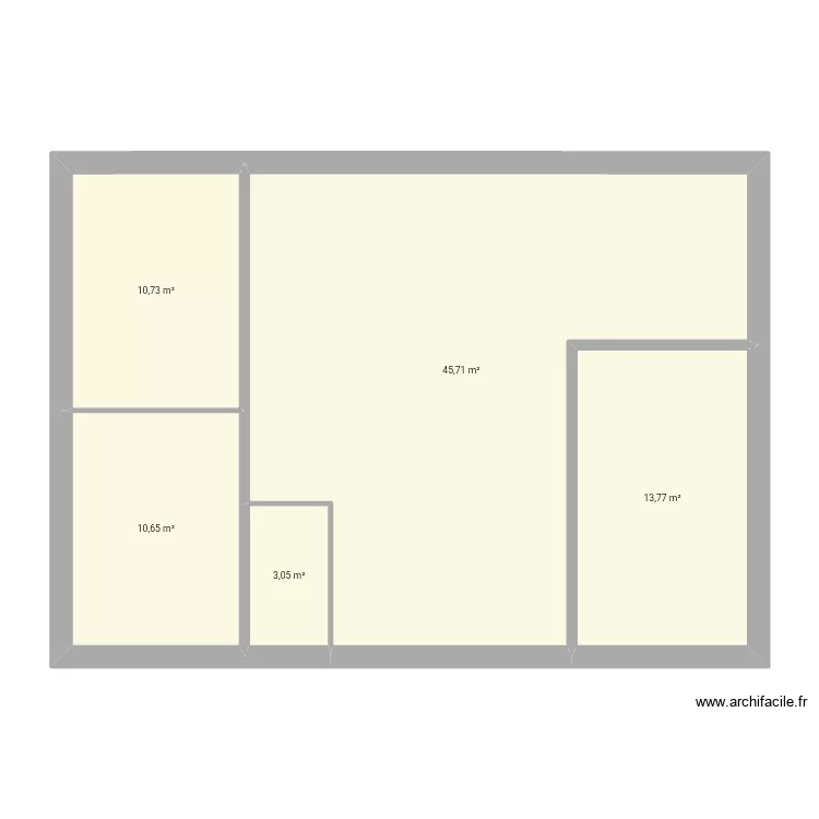 Maison 70m2. Plan de 0 pièce et 0 m2