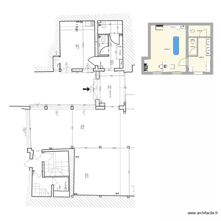 Hub Leon Frot. Plan de 4 et 32 m² Hub Leon Frot. Plan de 4 et 32 m²