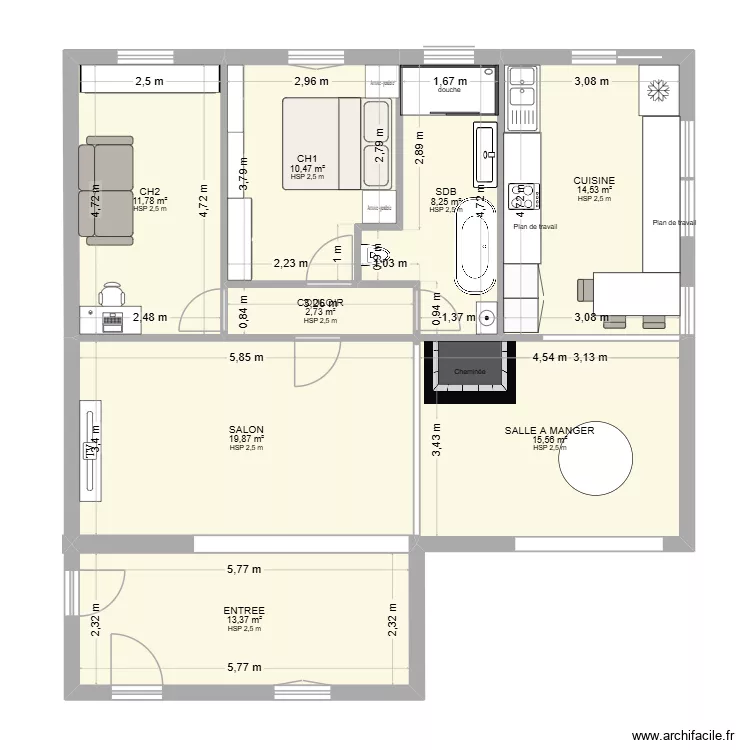 APRES VIERGE1. Plan de 8 et 97 m² APRES VIERGE1. Plan de 8 et 97 m²