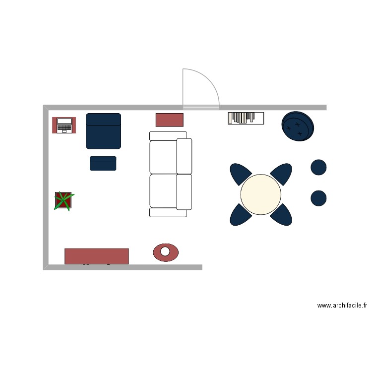 salon salle manger. Plan de 0 pièce et 0 m2