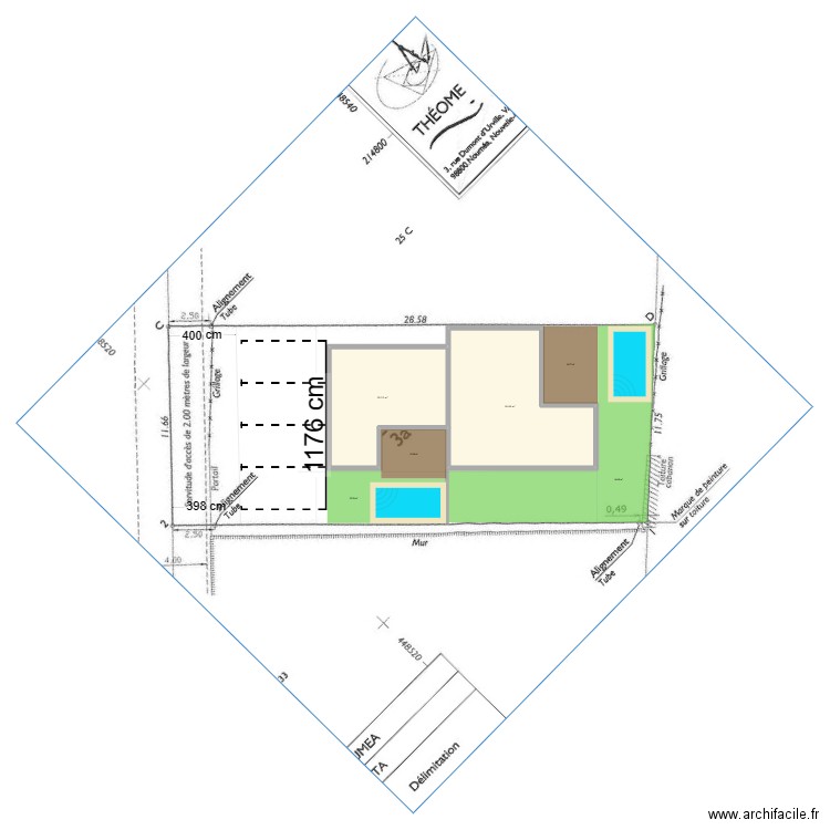 Magenta 2. Plan de 4 pièces et 222 m2