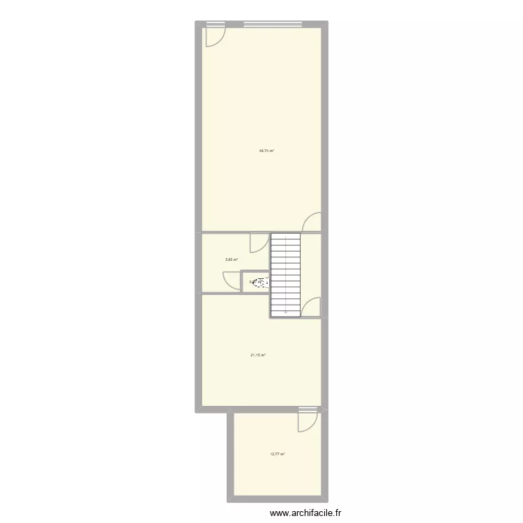 rdc actuel. Plan de 5 Pièces et 90 m² rdc actuel. Plan de 5 Pièces et 90 m²