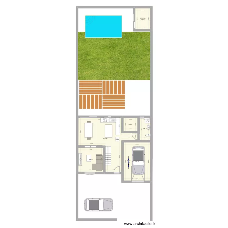Maison neuve v2. Plan de 6  et 80 m²