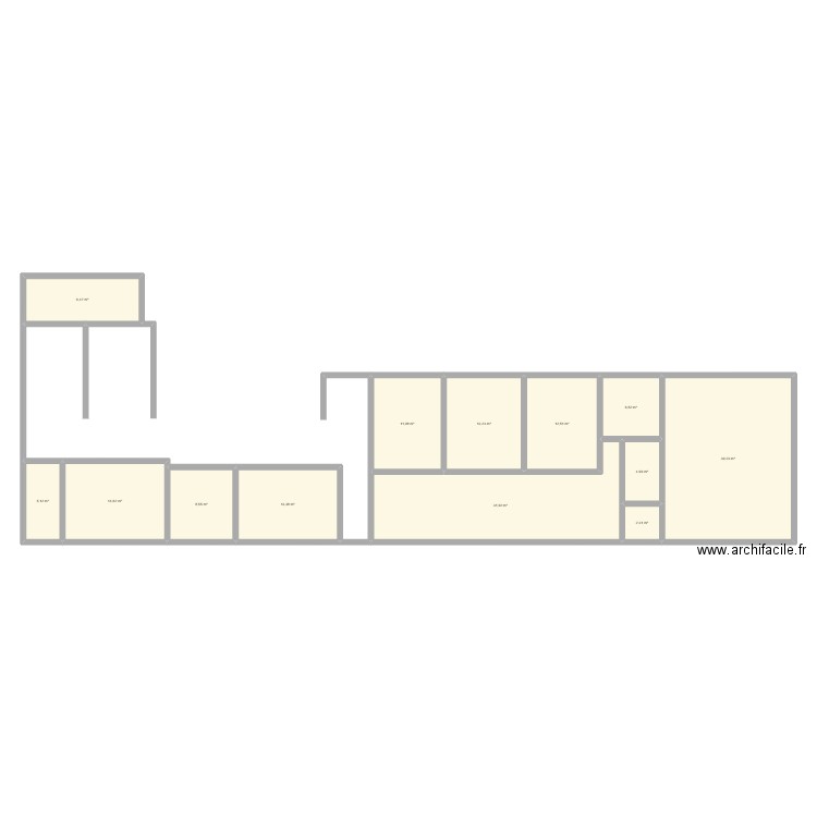 BATIMENT ETAGE. Plan de 13 pièces et 173 m2