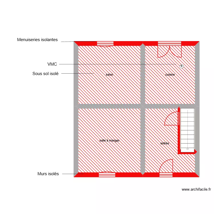 DENIS Patricia RDC &eacute;tape 11. Plan de 5  et 48 m²