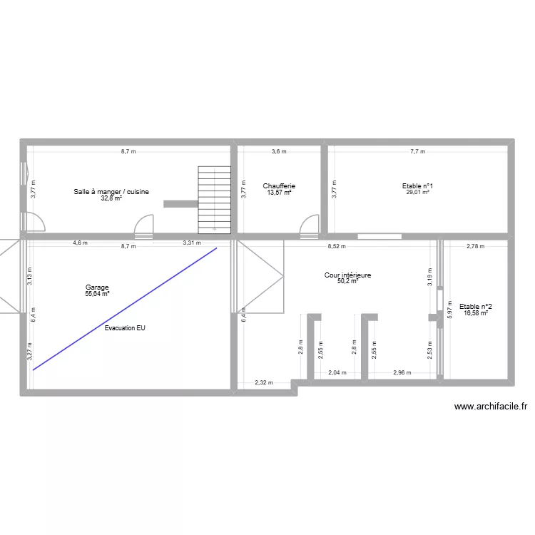 plan rdc. Plan de 6 Pièces et 198 m²